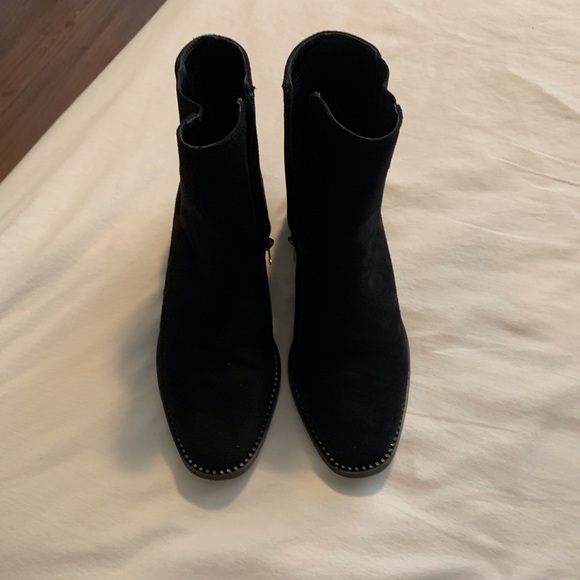 Black boots by BEBE, with rhinestones - Picture 1 of 9